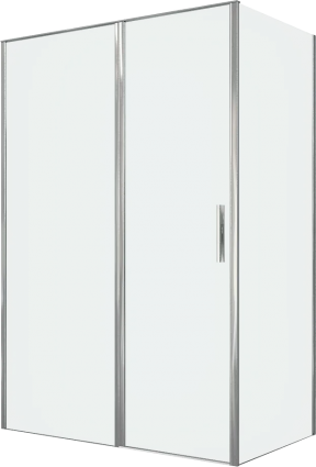 Душевой уголок Allen Brau Priority 140x80, профиль хром, стекло прозрачное, прямоугольный, двери распашные