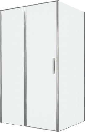 Душевой уголок Allen Brau Priority 120x100, профиль хром, стекло прозрачное, прямоугольный, двери распашные