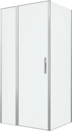 Душевой уголок Allen Brau Priority 100x90, профиль серебро браш, стекло прозрачное, прямоугольный, двери распашные