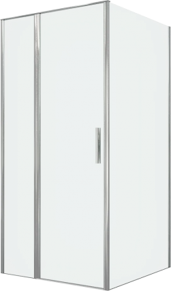 Душевой уголок Allen Brau Priority 100x100, профиль хром, стекло прозрачное, квадратный, двери распашные
