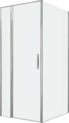 Душевой уголок Allen Brau Priority 90x100, профиль хром, стекло прозрачное, прямоугольный, двери распашные