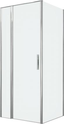 Душевой уголок Allen Brau Priority 90x80, профиль хром, стекло прозрачное, прямоугольный, двери распашные