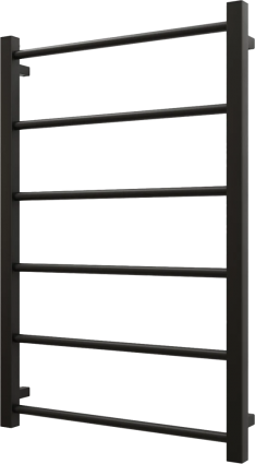 Полотенцесушитель водяной Grota Simple 80x53, RAL9005 черный матовый, лесенка