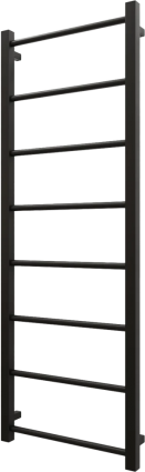 Полотенцесушитель водяной Grota Simple 120x43, RAL9005 черный матовый, лесенка