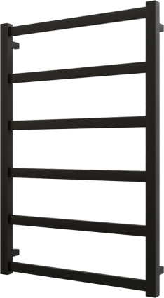 Полотенцесушитель водяной Grota Soffi 80x53, RAL9005 черный матовый, лесенка