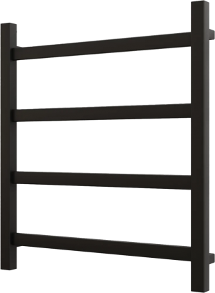 Полотенцесушитель водяной Grota Soffi 60x53, RAL9005 черный матовый, лесенка