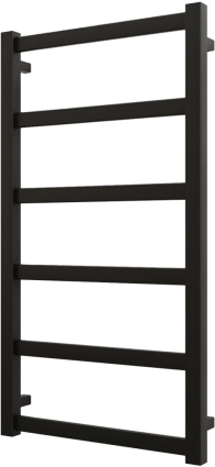 Полотенцесушитель водяной Grota Soffi 80x43, RAL9005 черный матовый, лесенка