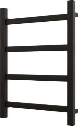 Полотенцесушитель водяной Grota Soffi 60x43, RAL9005 черный матовый, лесенка