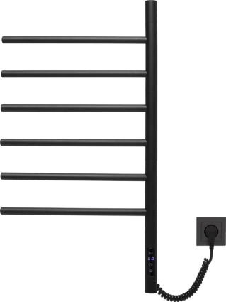 Полотенцесушитель электрический Vincea VTD-1S2CBE черный E-образный