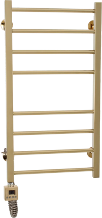 Полотенцесушитель электрический Domoterm Квадро П8 50x80, левый, золото, лесенка