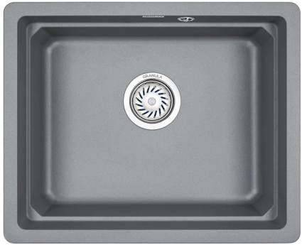 Мойка кухонная Granula Kitchen Space KS-5501U алюминиум матовая, прямоугольная, 55x45 см