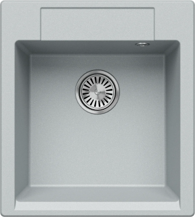 Мойка кухонная Tolero Classic R-117 платина матовая, квадратная, 46x51 см