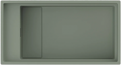 Мойка кухонная Omoikiri Kinaru 86-U/I wind green матовая, прямоугольная, 86x46 см