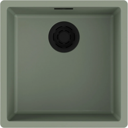 Мойка кухонная Omoikiri Yamakawa 45-Integra-WG wind green матовая, квадратная, 43.3x43.3 см
