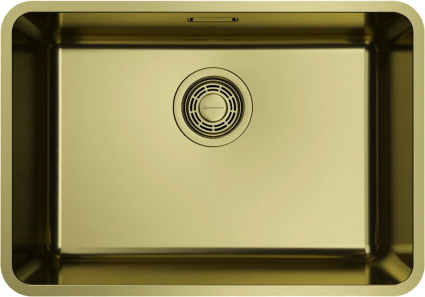 Мойка кухонная Omoikiri Omi 53-U/I Ultra Mini-LG светлое золото брашированная, прямоугольная, 53x37 см