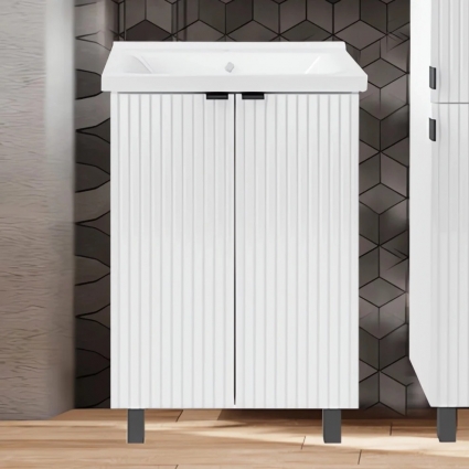 Тумба для комплекта ASB-Mebel Дора 60 белая напольная, матовая