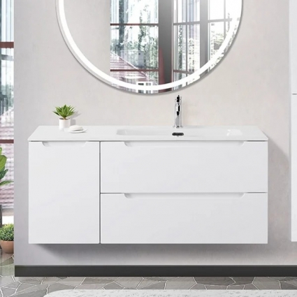 Тумба для комплекта BelBagno Etna 120 R 2 ящика, дверца, bianco lucido, подвесная, глянцевая