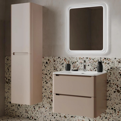 Мебель для ванной Iddis Edifice 60 подвесная, капучино, раковина 0106000i28, матовая, с ящиками