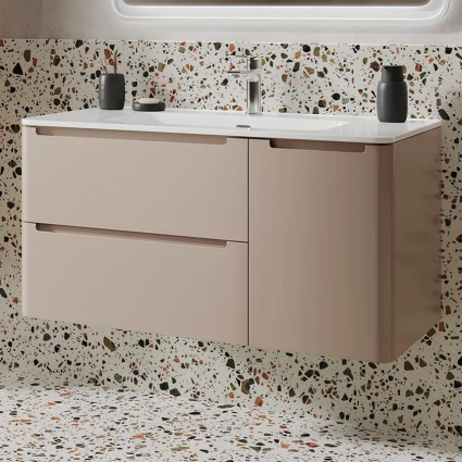 Тумба для комплекта Iddis Edifice 100 подвесная, капучино, под раковину 0101000i28, матовая, с доводчиками