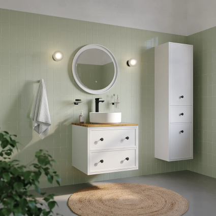 Мебель для ванной Iddis Torr 60 подвесная, белая матовая, с ящиками, с доводчиками