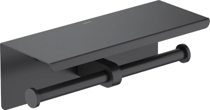Держатель туалетной бумаги Акватек Оберон AQ4909MB двойной, матовый черный, подвесной