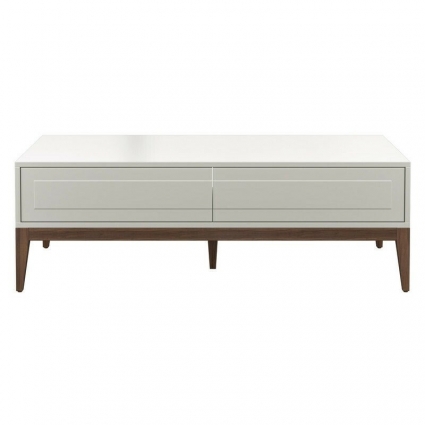 Журнальный столик MOD INTERIORS Marbella молочного цвета с ящиками,  стиль скандинавский