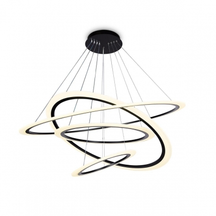 Подвесная светодиодная люстра Ambrella light Acrylica Original FA4365 цвет черный, мощность 235 Вт