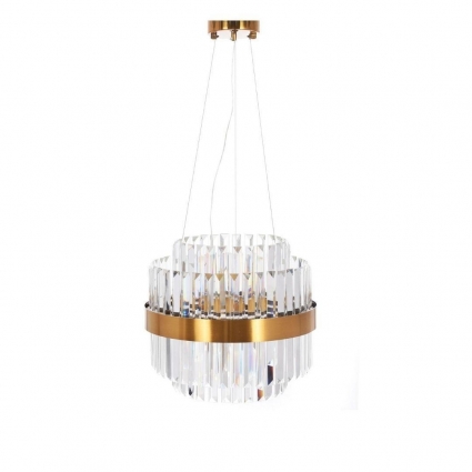 Подвесная светодиодная люстра Lumina Deco Ringletti LDP 8017-400 MD в стиле модерн, цвет бронза