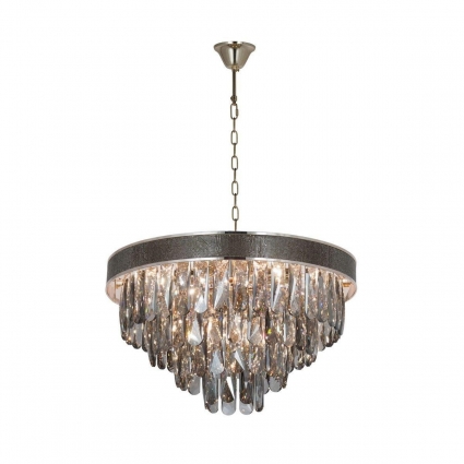Подвесная люстра Lumina Deco Chici LDP 6002-500 R.GD+GY цвет дымчатый, мощность 360 Вт