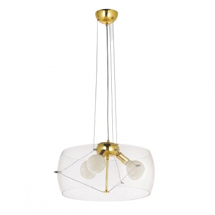 Подвесная люстра Lumina Deco Globo LDP 6018-500 PR+F.GD в современном стиле, мощность 180 Вт