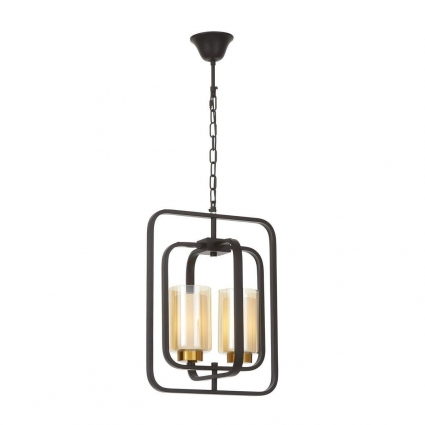 Подвесная люстра Lumina Deco Indivia LDP 1238-2 BK+MD цвет черный, мощность 120 Вт