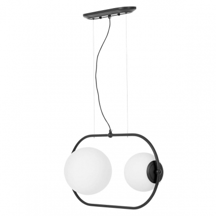 Подвесная люстра Lumina Deco Panari LDP 1210-2-PR BK в современном стиле, цвет белый