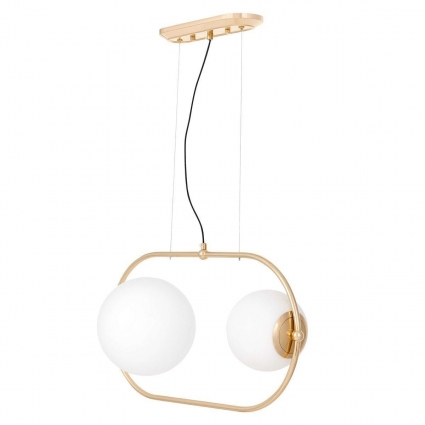 Подвесная люстра Lumina Deco Panari LDP 1210-2-PR GD в современном стиле, цвет белый