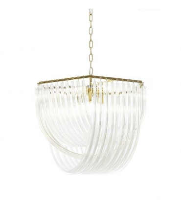 Подвесная люстра Lumina Deco Weddini LDP 6001-600 GD+CL в стиле арт-деко, мощность 240 Вт