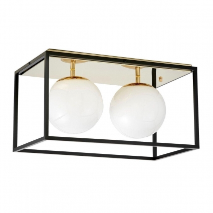 Потолочная люстра Lumina Deco Maldini LDC 8060-2 F.GD+BK цвет белый, мощность 120 Вт