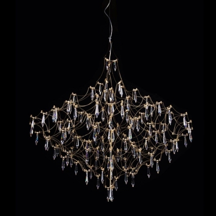 Подвесной светодиодный светильник Loft IT Mira 10259/1000 Gold Asfour в стиле арт-деко, мощность 80 Вт