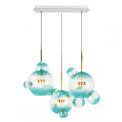Подвесной светодиодный светильник Loft IT Bolle 2027-S3 Blue в стиле модерн, цвет голубой