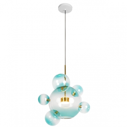 Подвесной светодиодный светильник Loft IT Bolle 2027-P6 Blue в стиле модерн, цвет голубой