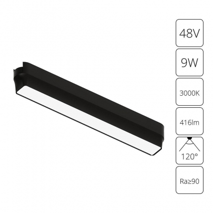 Трековый светодиодный светильник Arte Lamp Rapid A1153PL-1BK в современном стиле, цвет черный