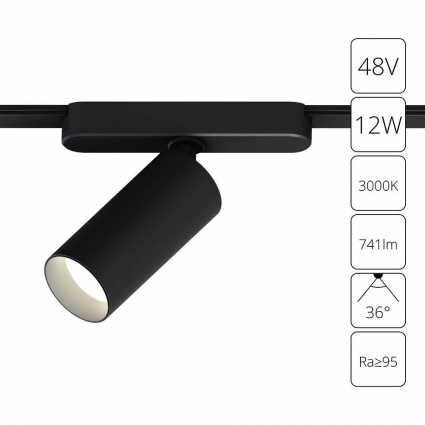 Трековый светодиодный светильник Arte Lamp Rapid A1158PL-1BK в современном стиле, цвет черный