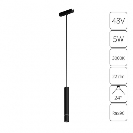Трековый светодиодный светильник Arte Lamp Rapid A1159PL-1BK в современном стиле, цвет черный