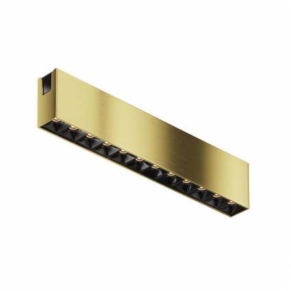 Трековый светодиодный светильник Maytoni Technical Flarity Points TR150-1-12W3K-M-BS в современном стиле, цвет латунь