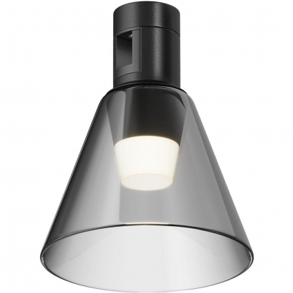 Трековый светодиодный светильник Maytoni Technical Flarity Bianca TR147-1-3W3K-B в современном стиле, цвет дымчатый