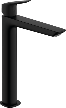 Смеситель для раковины Hansgrohe Logis 240 Fine 71258670 матовый черный однорычажный, длина излива 17.2 см