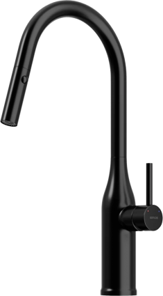 Смеситель для кухни Sancos Grand SC4002MB с вытяжным изливом, матовый черный, однорычажный