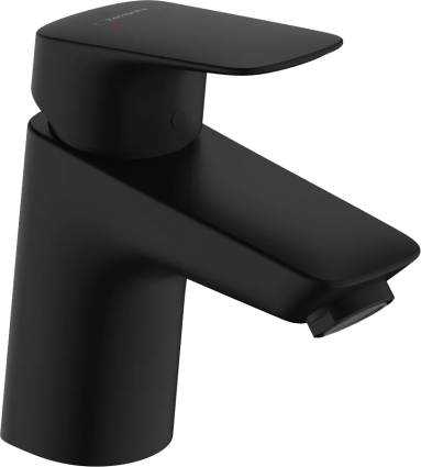 Смеситель для раковины Hansgrohe Logis 70 71071670 матовый черный однорычажный, длина излива 10.7 см