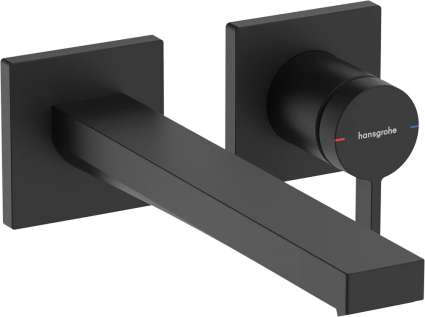 Смеситель для раковины Hansgrohe Tecturis E 73051670 матовый черный однорычажный, длина излива 22.4 см