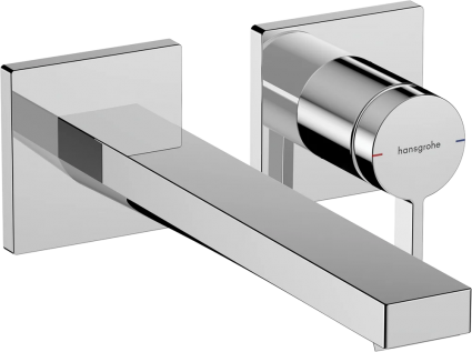 Смеситель для раковины Hansgrohe Tecturis E 73051000 хром однорычажный, длина излива 22.4 см