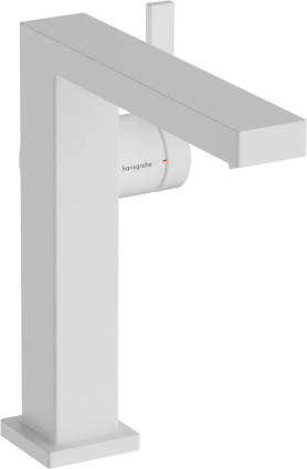 Смеситель для раковины Hansgrohe Tecturis E 150 Fine 73040700 матовый белый однорычажный, длина излива 15.7 см