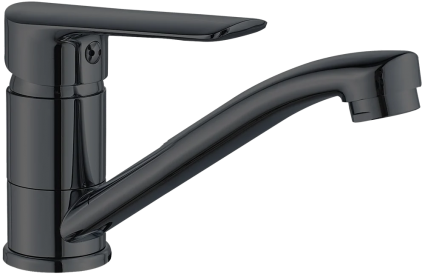 Смеситель для кухни ESKO Lagos Black LG15B черный однорычажный, длина излива 14.8 см